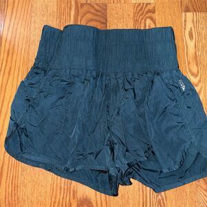 Free People Women's Black Running Shorts M Elastic Waist Activewear